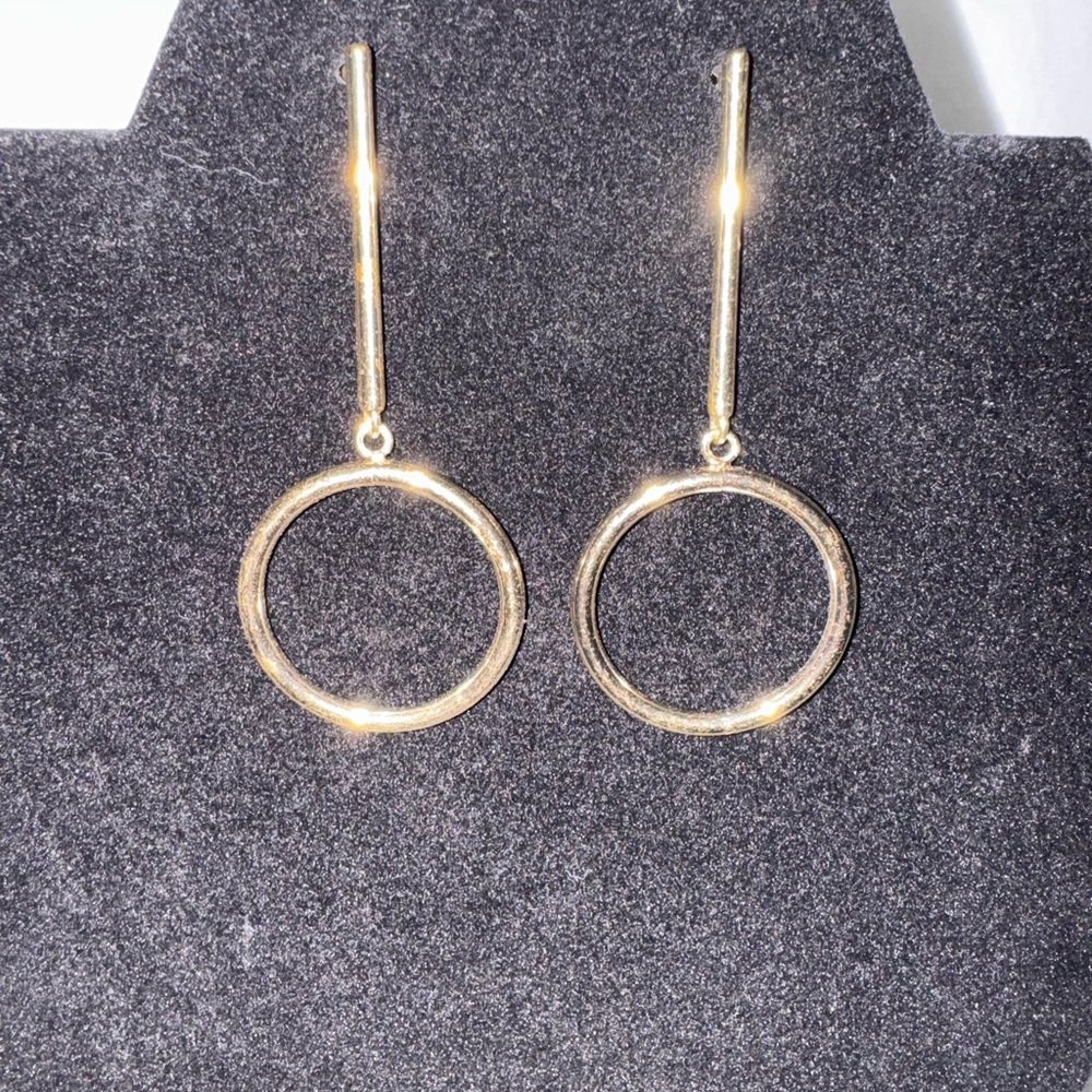 Elegant Gold Hoop Drop Earrings